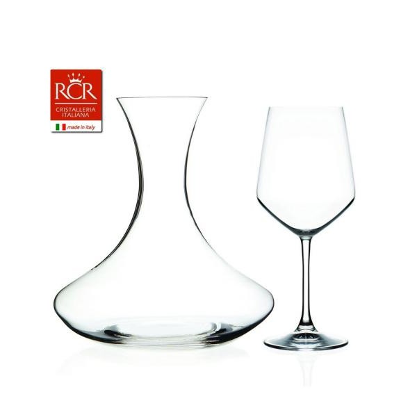 Crystal Invino Decanter with its glasses