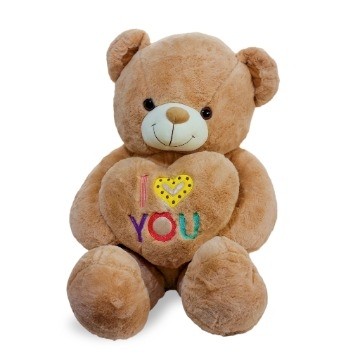 Teddy Bear Beige - I love You - 90 cms