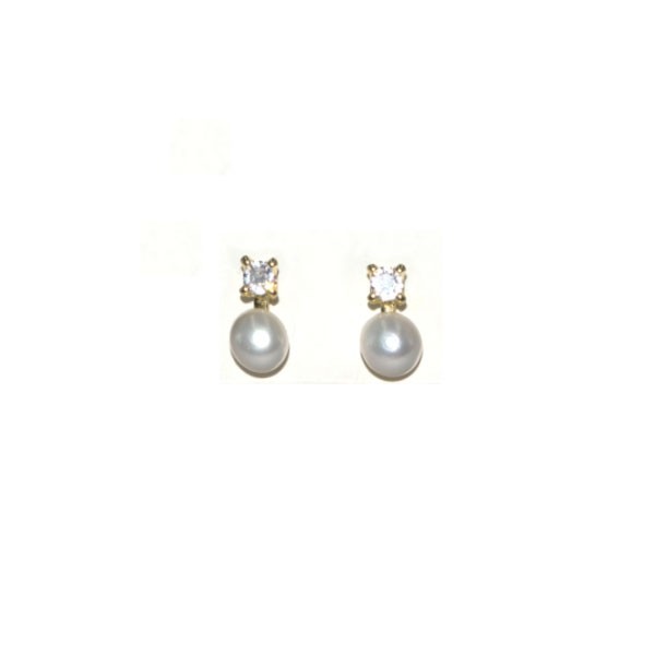 Boucles d’oreilles perle et strass