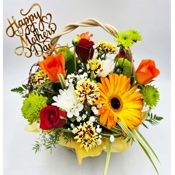  Panier Fleurs Fête des Mères